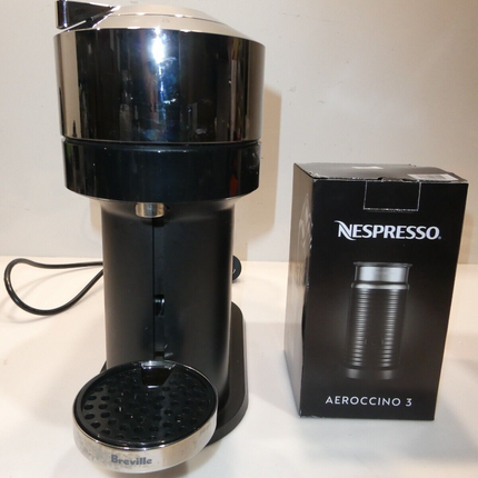 Breville Nespresso Vertuo Next Deluxe Coffee Machine by Breville Bundle with Aer