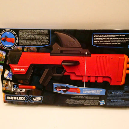 Nerf Roblox MM2: Shark Seeker Dart Blaster, 3 Nerf Mega Darts