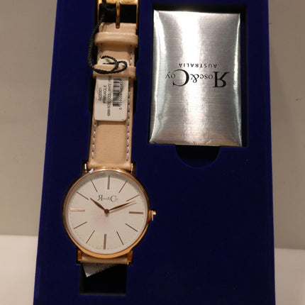 Rose & Coy Women's Quartz Pinnacle Ultra Slim 40mm White Dial Watch with Rose Go