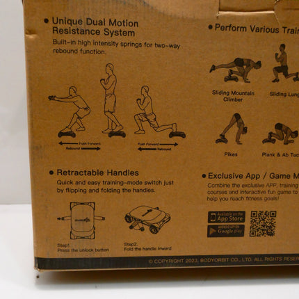 WONDER CORE Slide Fit, Ab Roller Board with 4 Wheels, Automatic Rebound Abdomina