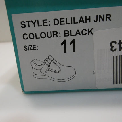 Grosby Girl's Delilah Jnr School Shoe, Black, UK 11/US 12