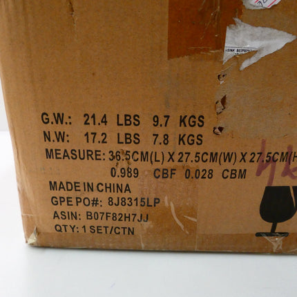 Amazon Basics 18-Piece Dinnerware Set - Soft Lines, Service for 6