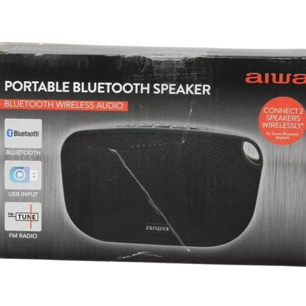AIWA Soulmate (Black) ABT-110 Portable Bluetooth Speaker with Built-in Mic & TWS