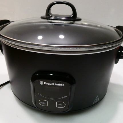Russell Hobbs 6L Searing Slow Cooker, RHSC650BLK, Digital 3 Heat Settings and Ti