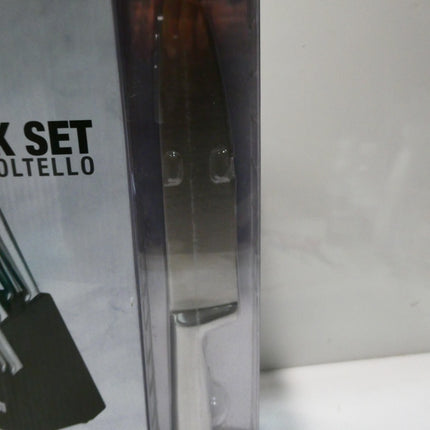 Bialetti 13Pc Set Knife Block, Black and Silver, BIA-13KN