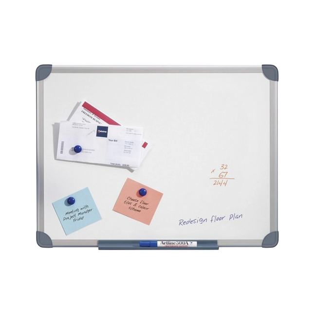 Quartet QTMG0906R Penrite Aluminium Frame Magnetic Whiteboard 900 x 600mm