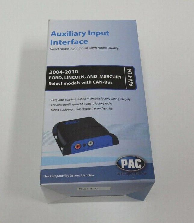 PAC AAI-FD4 Auxiliary Input Adapter for Select Ford/Lincoln/Mercury CAN-BUS Fact
