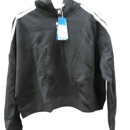 adidas Women's CY4766 Cropped Hoodie Sweatshirt, Black, Size - 48