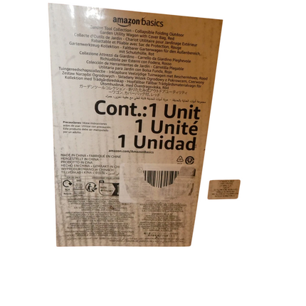 Amazon Basics Collapsible Folding Outdoor Utility Wagon with Cover Bag - Red