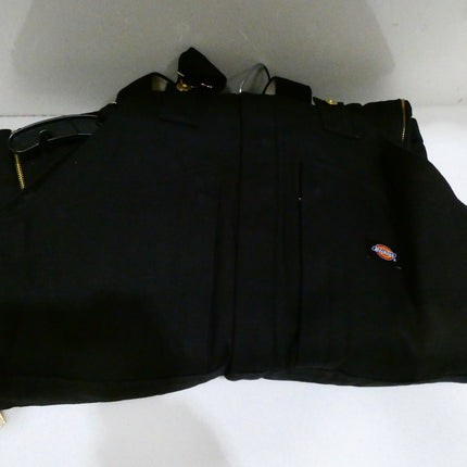 Dickies Men's Duck Insulated Bib Overall, Black, Medium