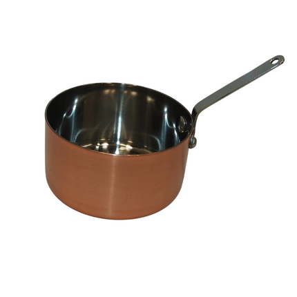 Winco DCWA-204C Copper Plated Stainless Steel 3-1/2" Diameter Mini Sauce Pan Ser