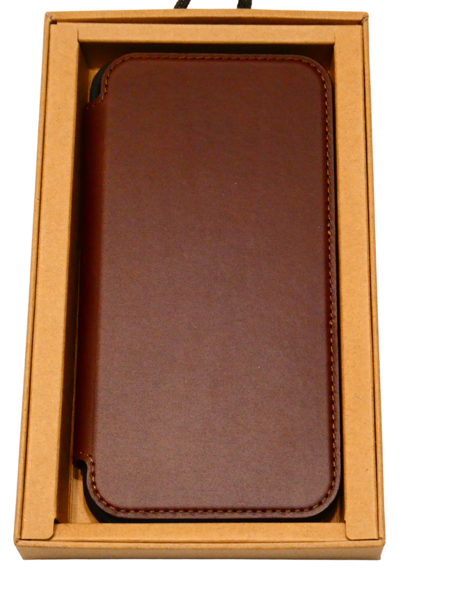 Nomad Ecco Leather Folio Case for iPhone 15 Pro Max, Brown