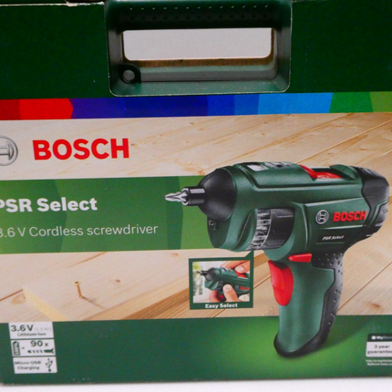 Bosch 3.6 V Cordless Electric Screwdriver Gun & Case PSR Select