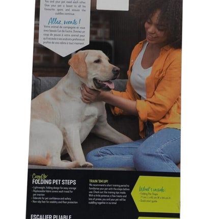 PetSafe CozyUp Folding Dog Stairs - Pet Stairs for Indoor/Outdoor