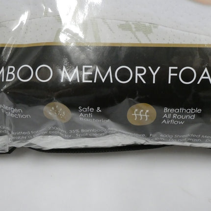 Royal Comfort Pillow Memory Foam Bamboo Covered Moisture Wicking Breathable Comf