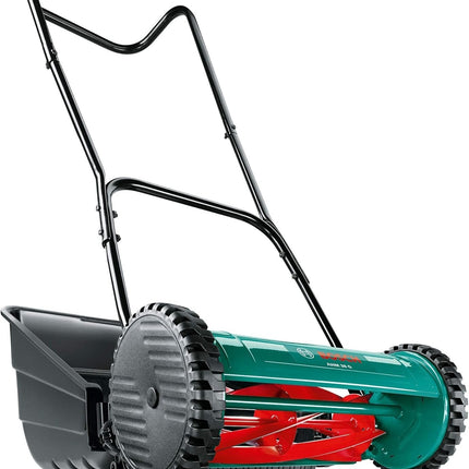 Bosch Hand Push Lawnmower, Manual Lawn Mower with 38Cm Cutting Width (AHM 38G)