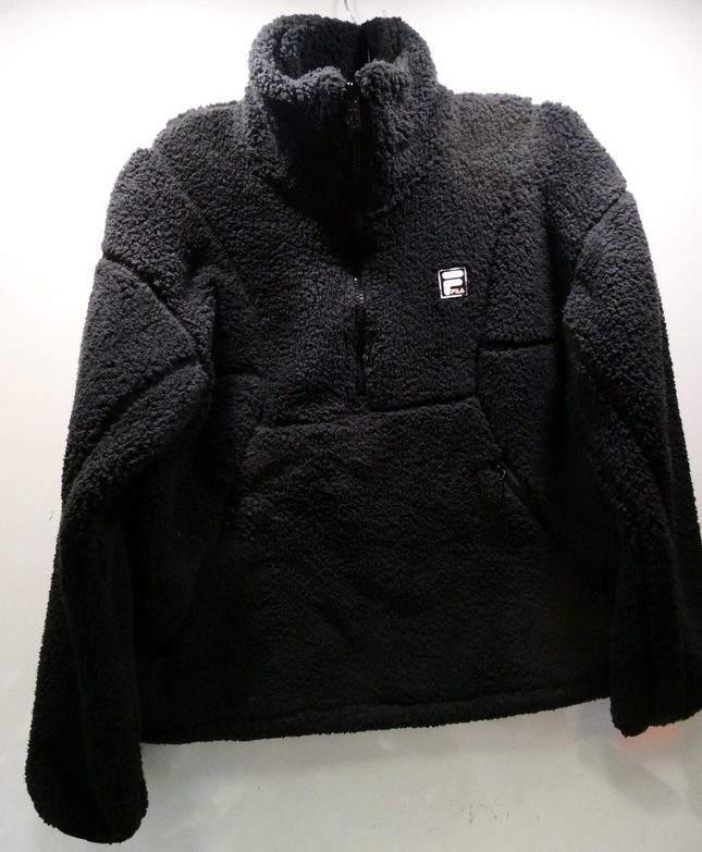 FILA Women's Monika Quarter Zip, Black, XX-Small