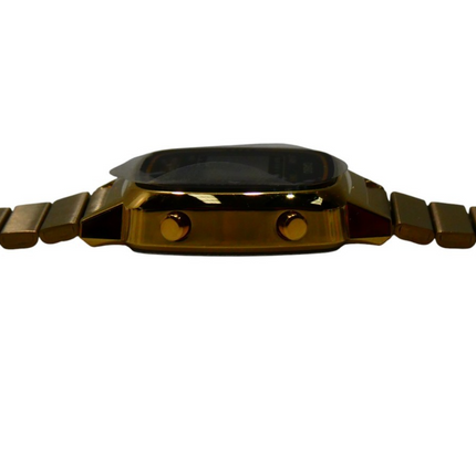 Casio LA670WGA-1UR Womens Black Digital Watch with Gold Band