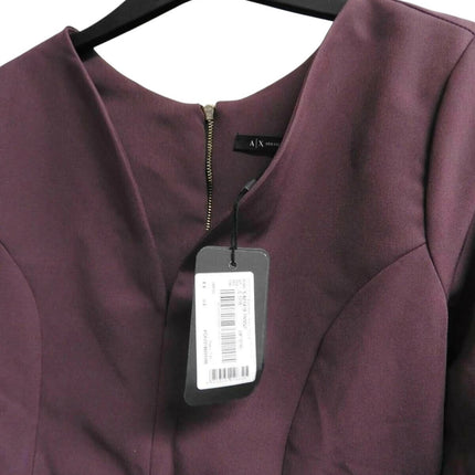 Armani Exchange Women's Dress 3/4 Sleeve, Wine, Size - 6