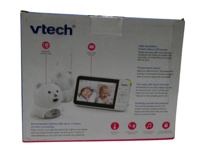 VTech 2-Camera 5" Full Colour Video & Audio Baby Monitor BM5150-BEARN-2