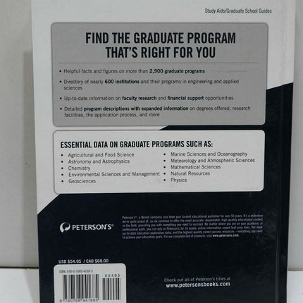 Graduate Programs in the Physical Sciences, Mathematics, Agricultural Sciences, 