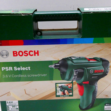 Bosch 3.6 V Cordless Electric Screwdriver Gun & Case PSR Select
