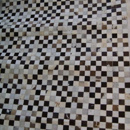 Studio Collection Hand Made / Hairon Leather Patch Rug 225cm x 155cm