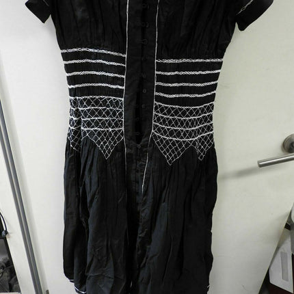 LOVER Women's Sofia Embroided MIDI Dress, Black - 12