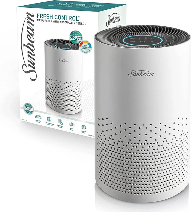 Sunbeam Fresh Control Air Purifier with Air Quality Sensor and Indicator| 4-Stag