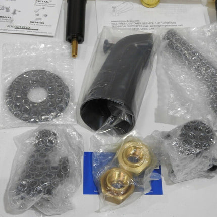 Kingston Brass KB245AX Twin Handle Tub and Shower Faucet with Decor Cross Handle