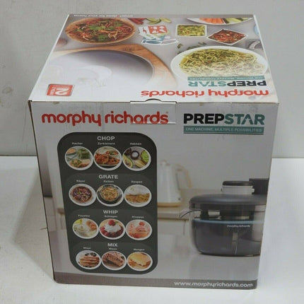 Morphy Richards PrepStar Compact Food Processor 4L, Grey (401014)
