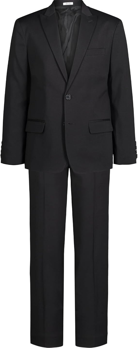 Calvin Klein Boys' 2-Piece Formal Suit Set, Black Stretch, Size - 10