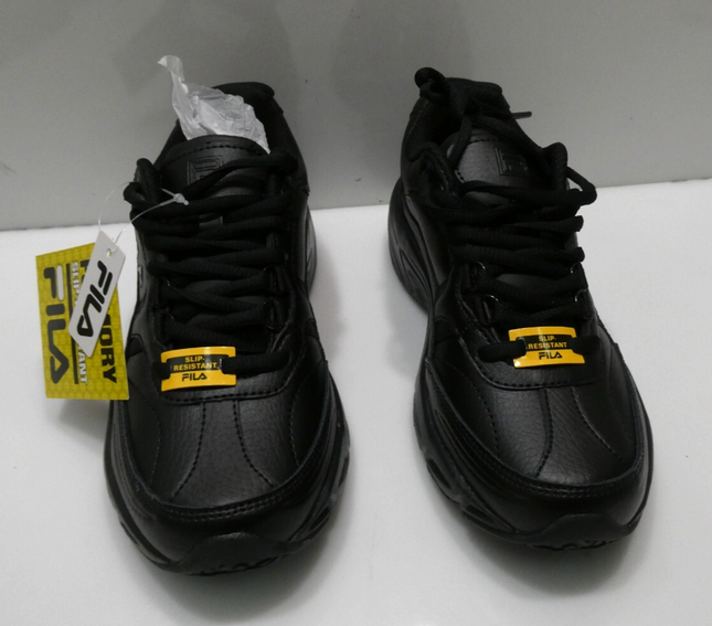 FILA Women's Memory Workshift Sneaker, Black/Black/Black, 6 US