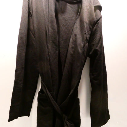 Calvin Klein Cotton Long Robe Black, Size S/M