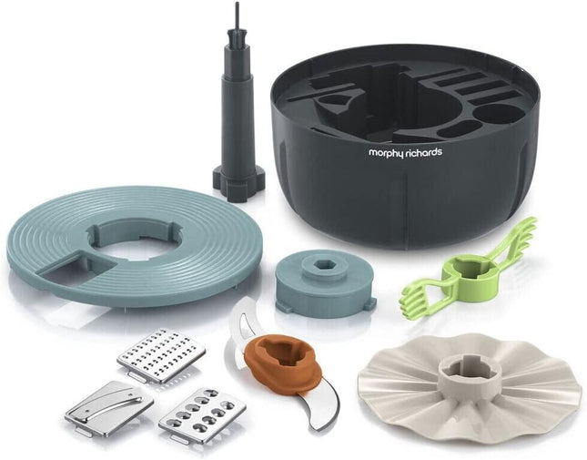 Morphy Richards PrepStar Compact Food Processor 4L, Grey (401014)