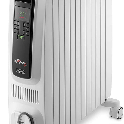 De'Longhi Dragon 4 Electric Oil Column Heater TRD42400MT, 11 Fin Heater