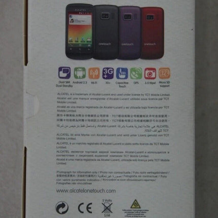 Alcatel One Touch 918D 3G Android 3.15MP Dual SIM Phone - Black