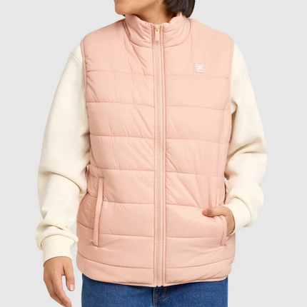FILA Unisex Adult's Aldo Uni Puffer Jacket, Mahogany Rose, Medium