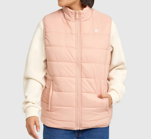FILA Unisex Adult's Aldo Uni Puffer Jacket, Mahogany Rose, Medium