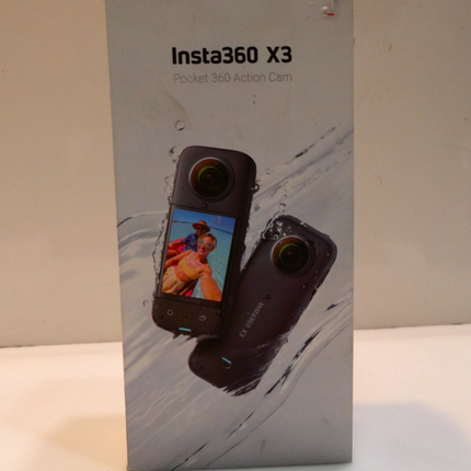 insta360 X3 Action Camera, 1/2" Sensor, 5.7K 360 Capture, Optical Zoom 3X, 72 MP