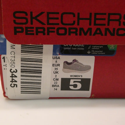 Skechers Women's Go Walk Joy Bungee with Color Pop Sneaker, Gray/Lavender, 5 US