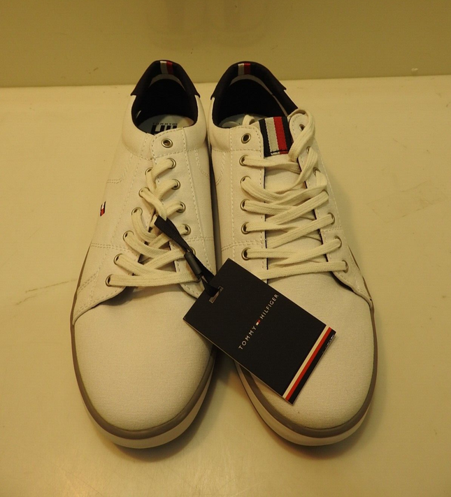 Tommy Hilfiger Men's Harlow Sneakers, White, 11-11.5 US