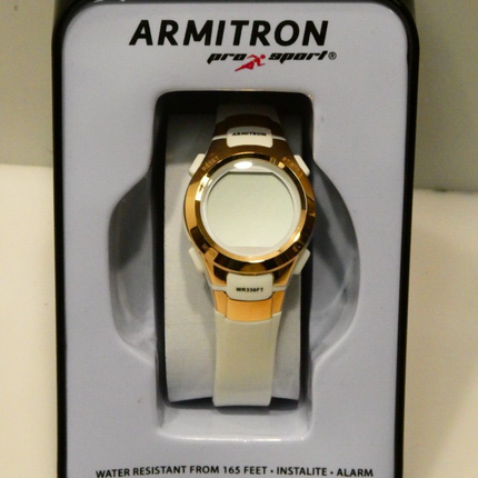 Armitron Sport Women's 45/7096WRG Rose Gold-Tone Accented Digital Watch
