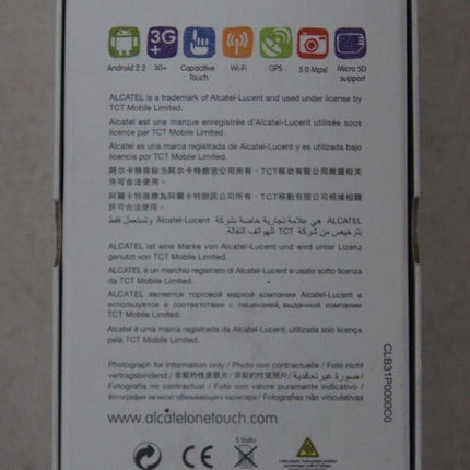 Alcatel OneTouch OT-990 3G GPS Android 5MP Mobile Phone - Black