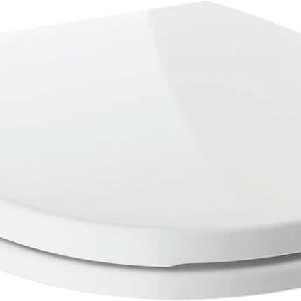 Delta Morgan Slow-Close Round Closed Front Toilet Seat with NoSlip Bumpers in Wh