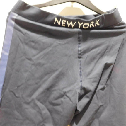 Tommy Hilfiger Women's Logo Waistband Multicolour Stripe Leggings Sky Captain LG