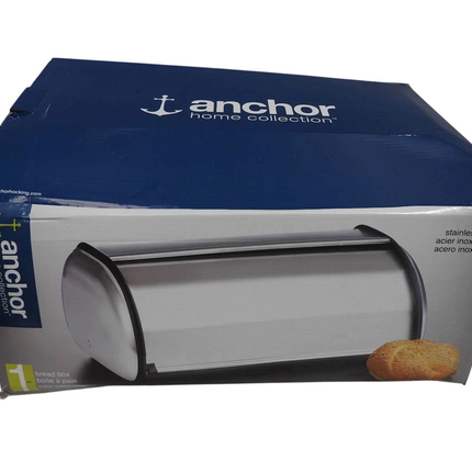 Anchor Hocking Euro Design Brushed Steel Bread Box