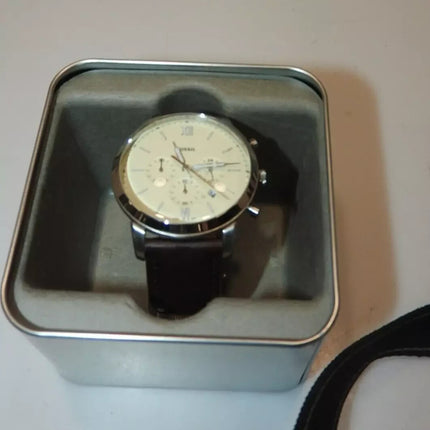 Fossil Analog Off-White Dial Men's Watch - FS5380