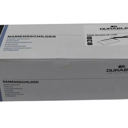 Durable Acrylic Card Holder Deluxe with Necklace, Box of 10