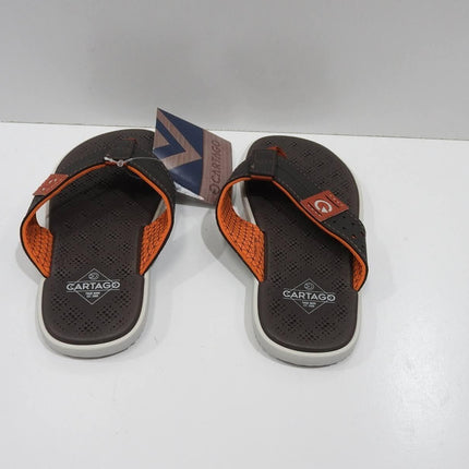 Cartago Barcelona Thong Kids Shoes, Grey/Brown/Orange, 30 EU